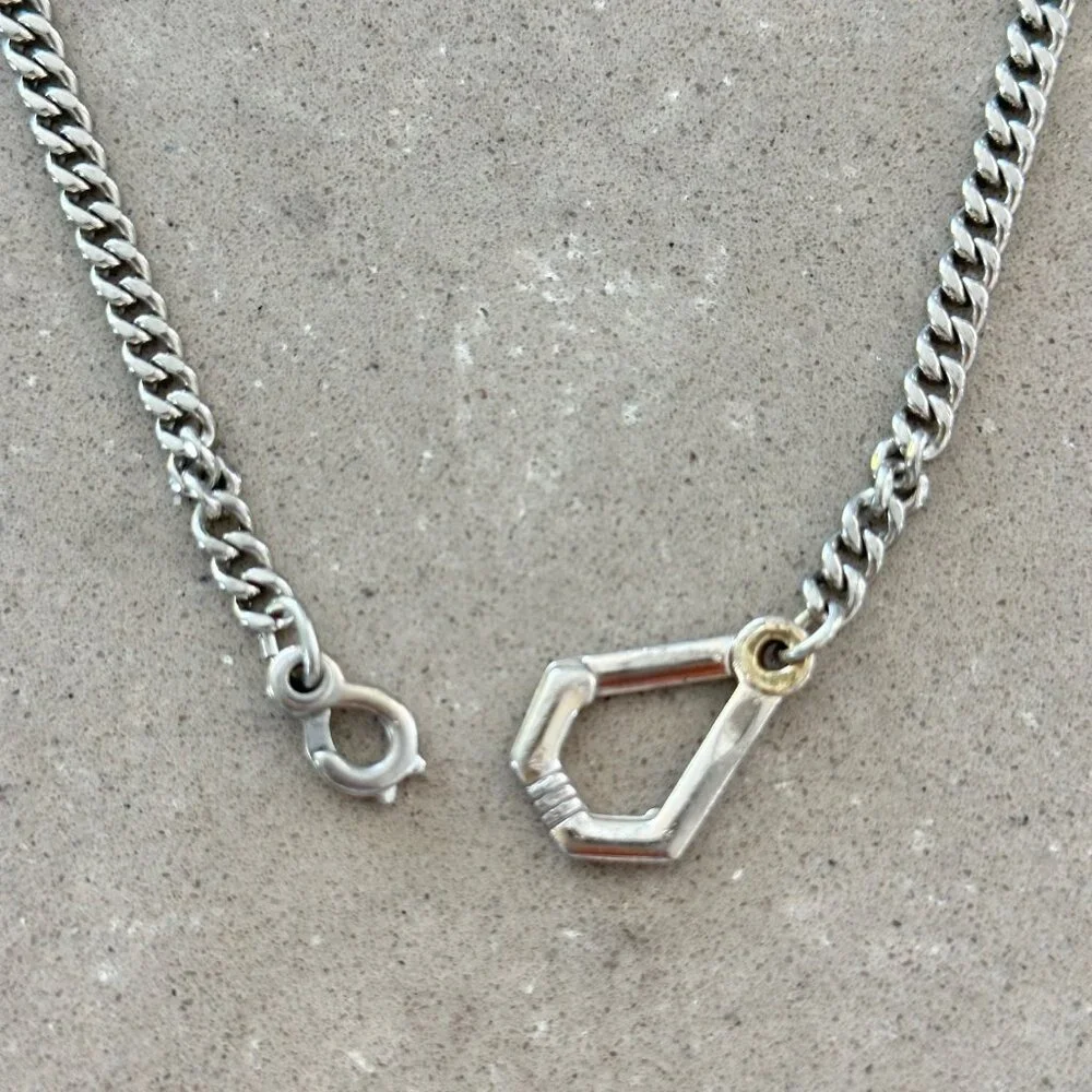 Vintage Kreisler Silver Curb Watch Chain